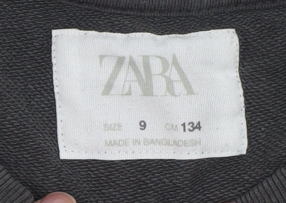 Zara Boys Grey 'Create Art' Graphic Pullover Sweatshirt - 9 Years