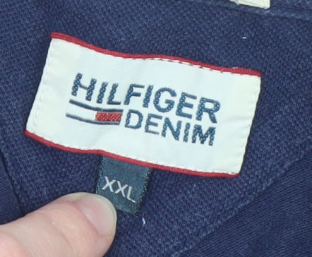 Mens UK Size 2XL Tommy Hilfiger Cotton Blend Polo Shirt