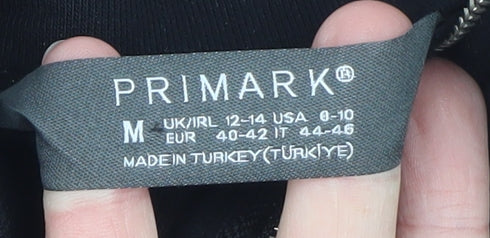 Womens UK Size M Primark Black Pullover Sweatshirt