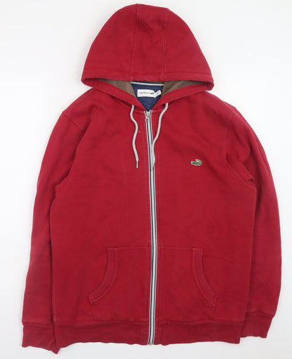 Mens UK Size XL CARTELO Red Full Zip Hoodie