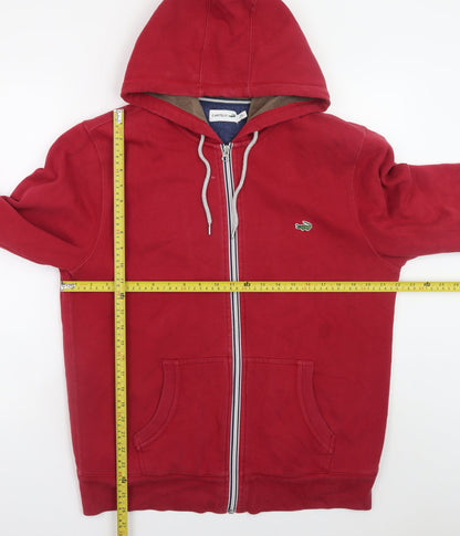Mens UK Size XL CARTELO Red Full Zip Hoodie