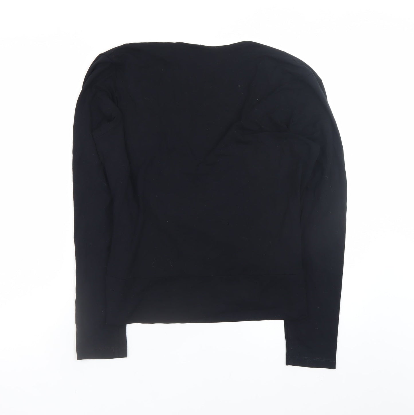 Marks and Spencer Womens Black Wrap Blouse Long Sleeve Size 16