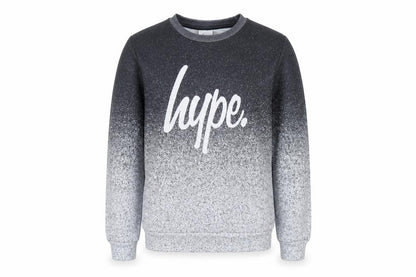 Hype Boys Black Gradient Logo Pullover Sweatshirt 11-12 Years