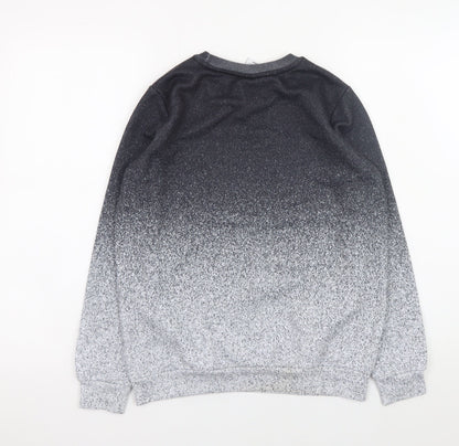 Hype Boys Black Gradient Logo Pullover Sweatshirt 11-12 Years