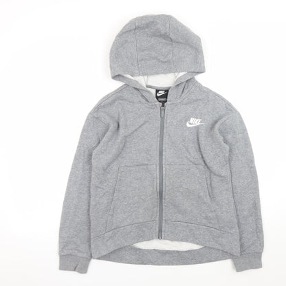 Boys UK Size 146 Nike Grey Full Zip Hoodie