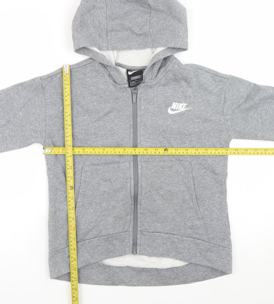 Boys UK Size 146 Nike Grey Full Zip Hoodie