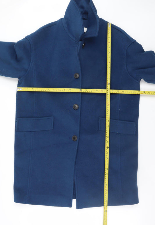 Womens UK Size 14 Marks and Spencer Blue Overcoat