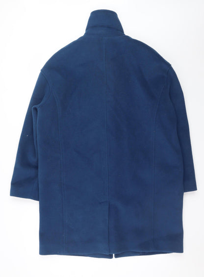 Womens UK Size 14 Marks and Spencer Blue Overcoat