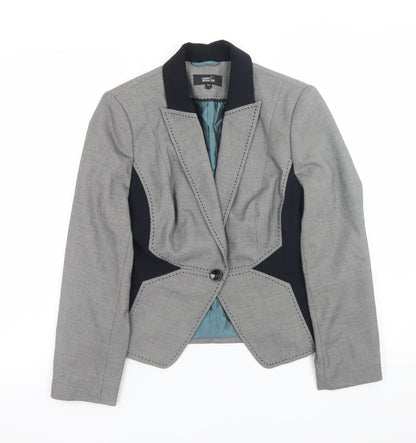 Marks and Spencer Womens Grey Size 10 Slim Fit Blazer Jacket