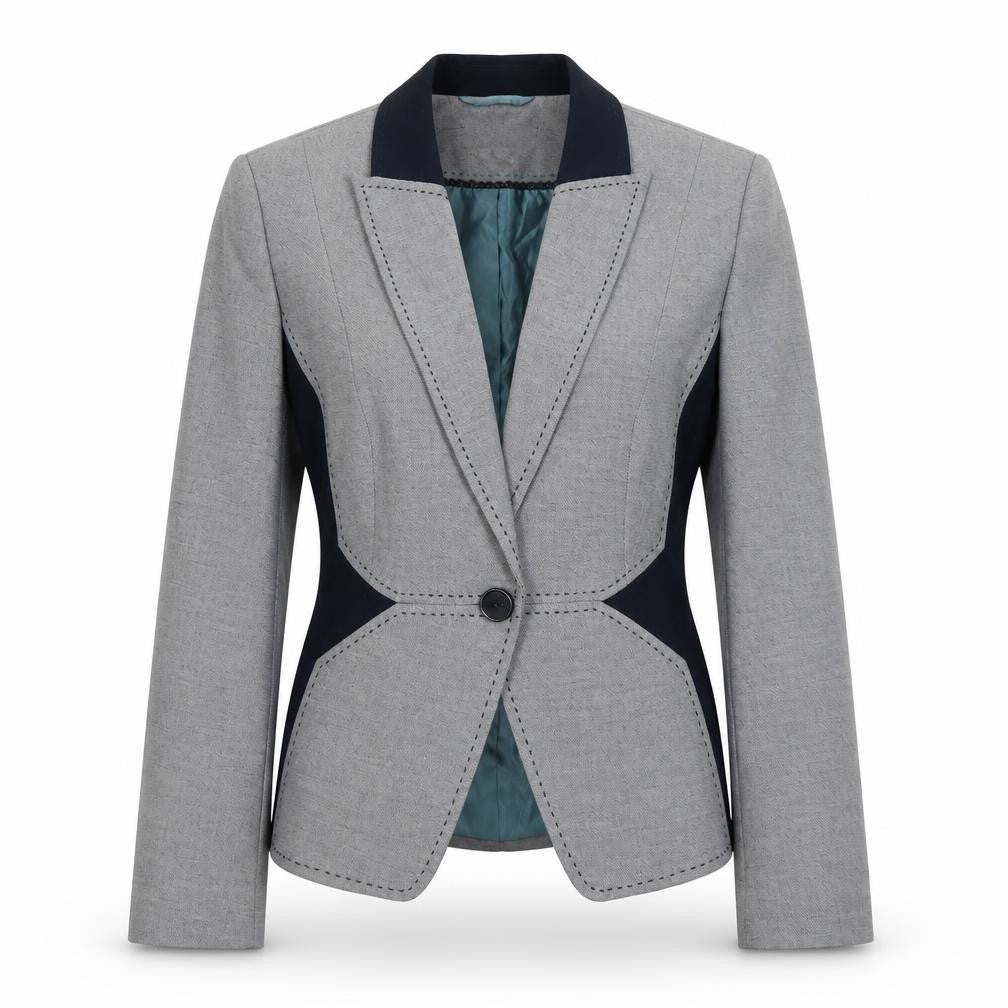 Marks and Spencer Womens Grey Size 10 Slim Fit Blazer Jacket