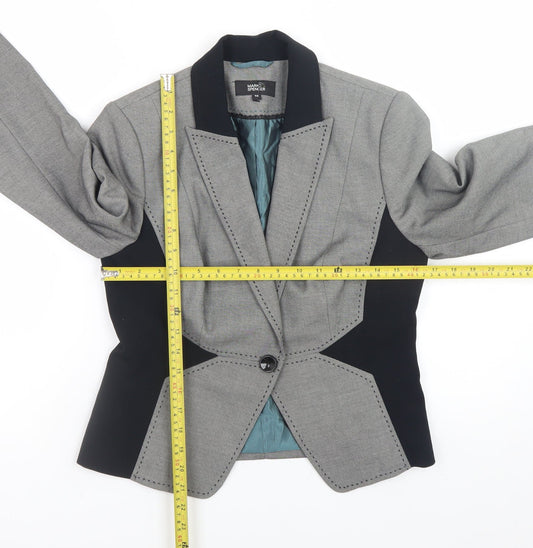 Marks and Spencer Womens Grey Size 10 Slim Fit Blazer Jacket