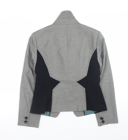 Marks and Spencer Womens Grey Size 10 Slim Fit Blazer Jacket