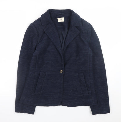 Hush Women's Blue Tweed Blazer Jacket Size 6