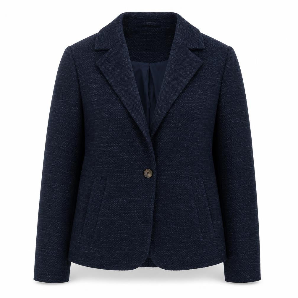 Hush Women's Blue Tweed Blazer Jacket Size 6