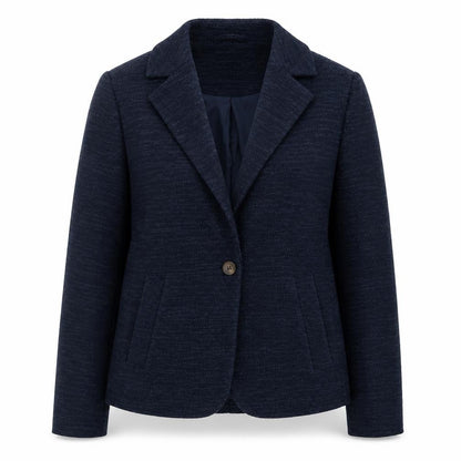 Hush Women's Blue Tweed Blazer Jacket Size 6