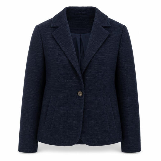 Hush Women's Blue Tweed Blazer Jacket Size 6