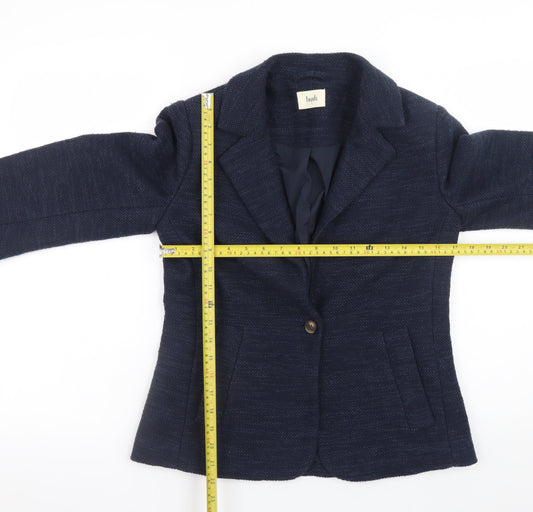 Hush Women's Blue Tweed Blazer Jacket Size 6