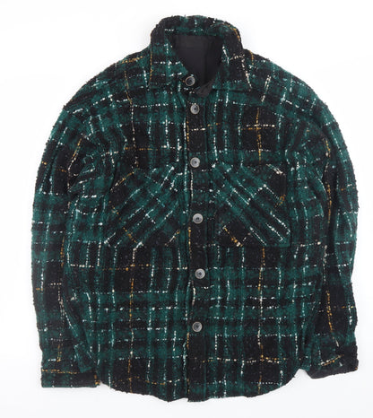 Womens UK Size 2XL Undefined Green Shacket