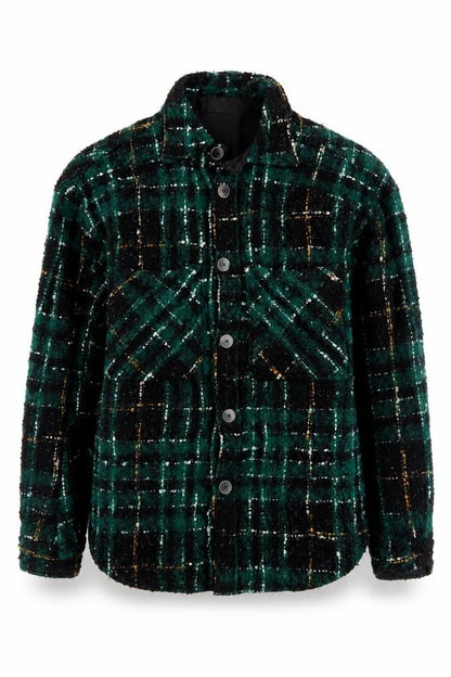 Womens UK Size 2XL Undefined Green Shacket