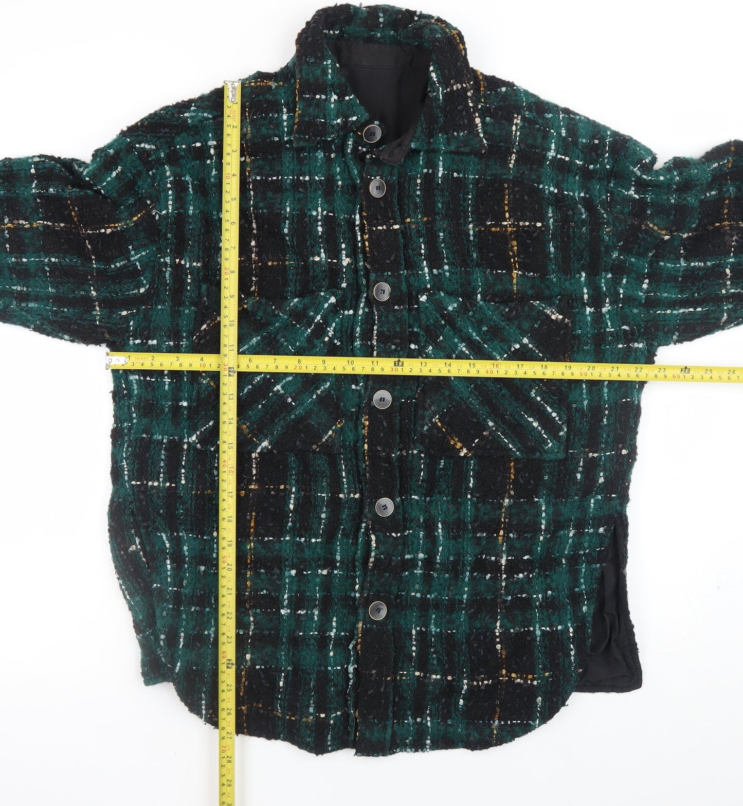 Womens UK Size 2XL Undefined Green Shacket
