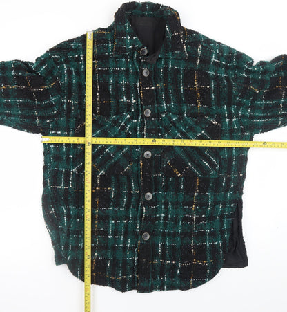 Womens UK Size 2XL Undefined Green Shacket