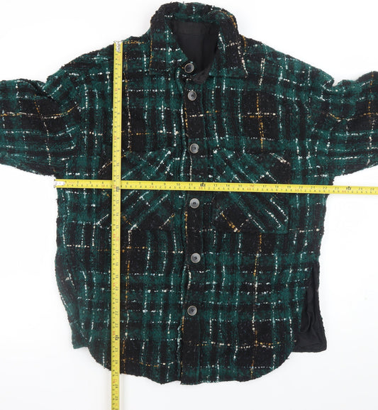 Womens UK Size 2XL Undefined Green Shacket