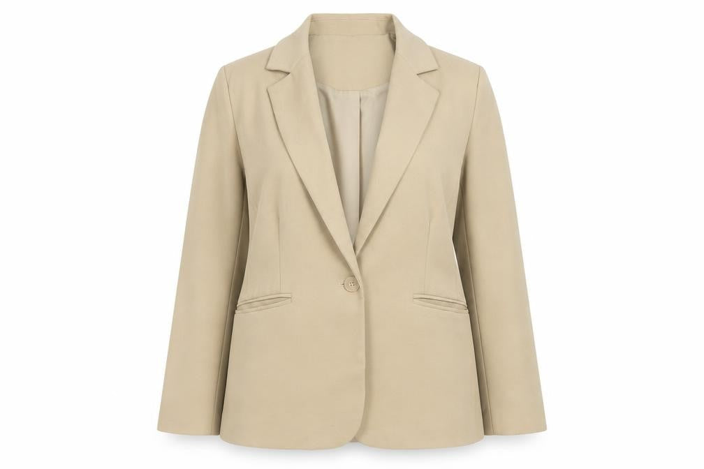 Dorothy Perkins Women Beige Blazer Size 8 Classic Lined Jacket