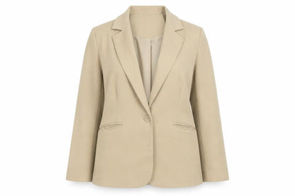 Dorothy Perkins Women Beige Blazer Size 8 Classic Lined Jacket