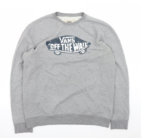 Mens UK Size L VANS Grey Pullover Sweatshirt