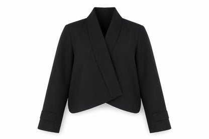 Maggie + Me Women's Black Cropped Blazer Jacket Size M