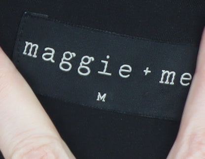 Maggie + Me Women's Black Cropped Blazer Jacket Size M