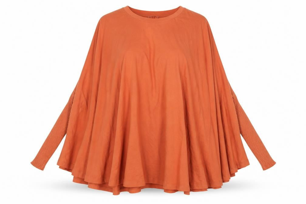 COS Women Brown Cotton Relaxed Tunic Blouse Size 12