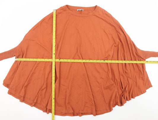 COS Women Brown Cotton Relaxed Tunic Blouse Size 12