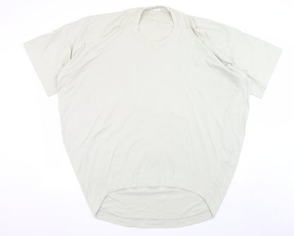 COS Men's Beige Cotton Relaxed Fit Crew Neck T-Shirt Size L