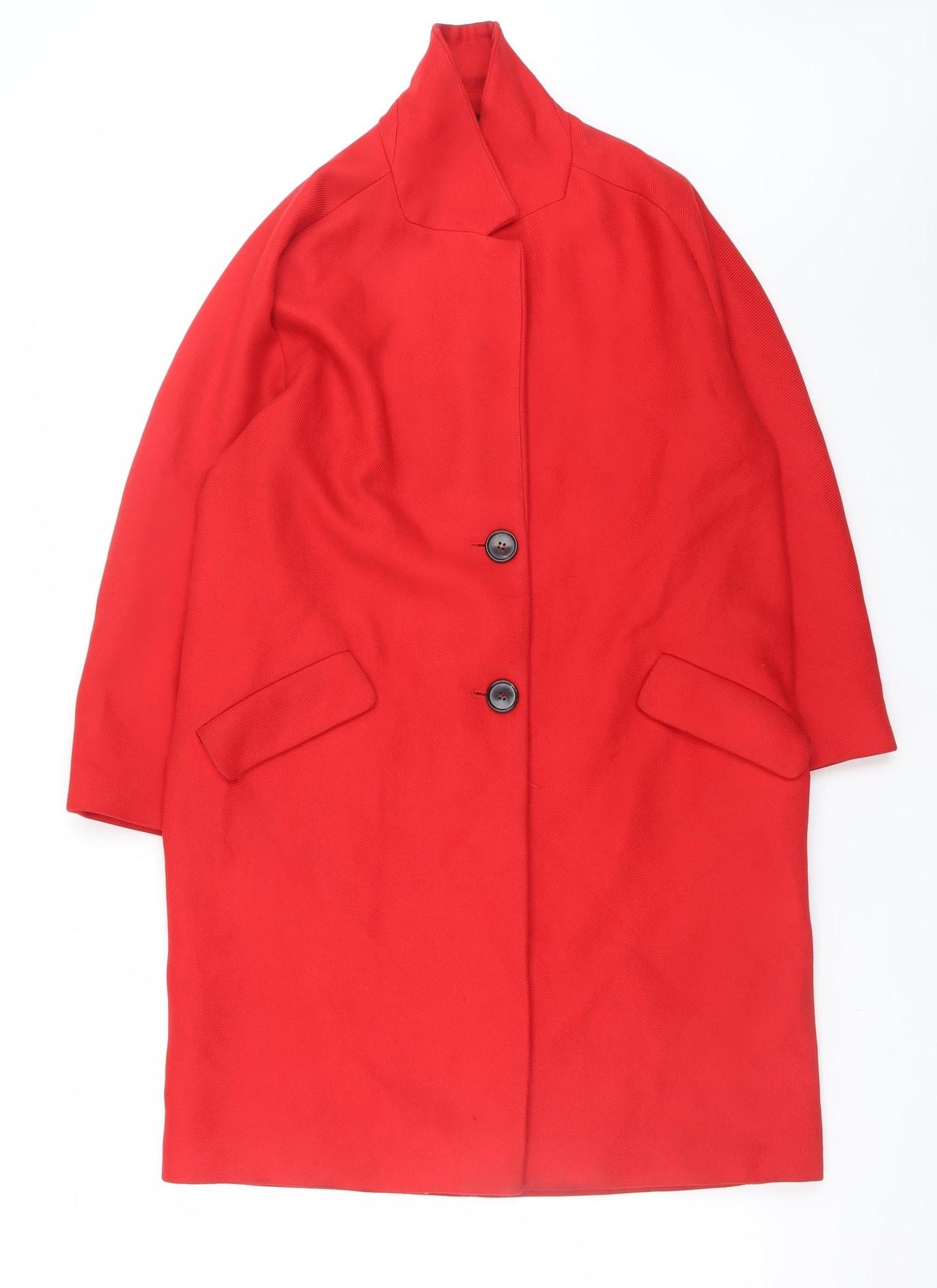 Womens UK Size 12 Zara Red Overcoat