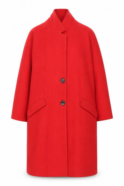 Womens UK Size 12 Zara Red Overcoat