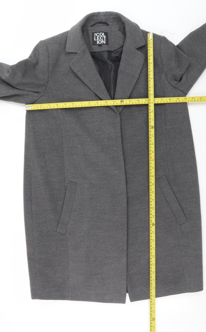 Womens UK Size 12 Debenhams Grey Overcoat