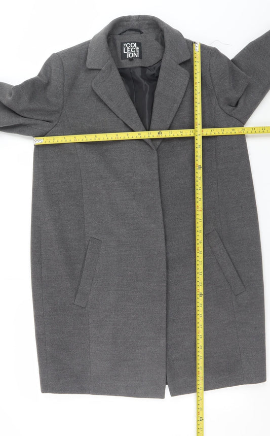 Womens UK Size 12 Debenhams Grey Overcoat
