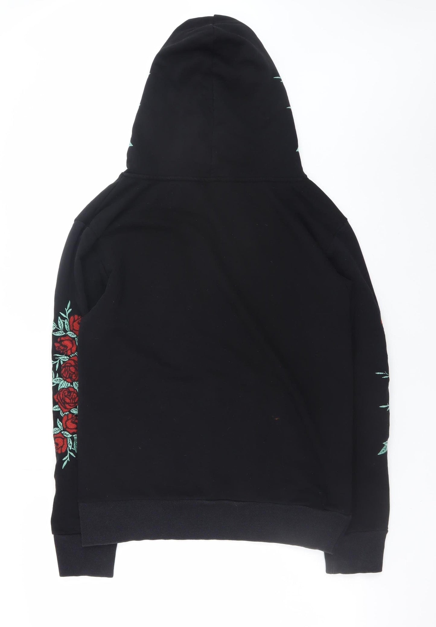 Womens UK Size M Boohoo Black Pullover Hoodie