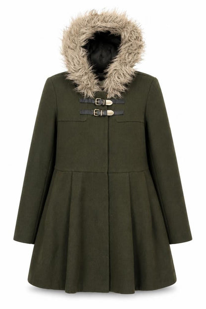 Womens UK Size 10 ASOS Green Duffle Coat