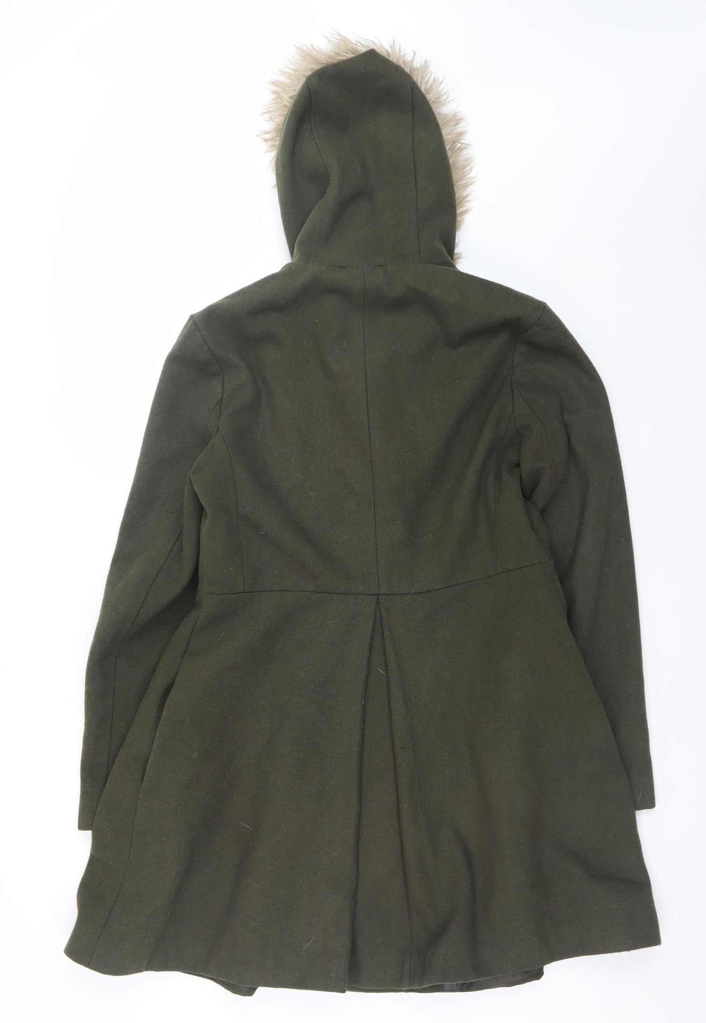 Womens UK Size 10 ASOS Green Duffle Coat