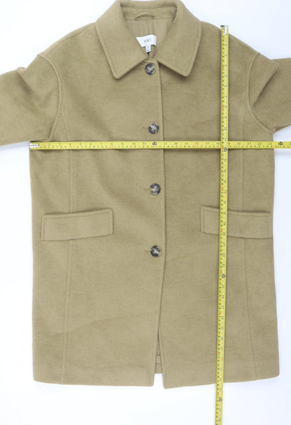 Womens UK Size 14 Marks and Spencer Beige Overcoat