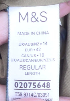 Womens UK Size 14 Marks and Spencer Beige Overcoat