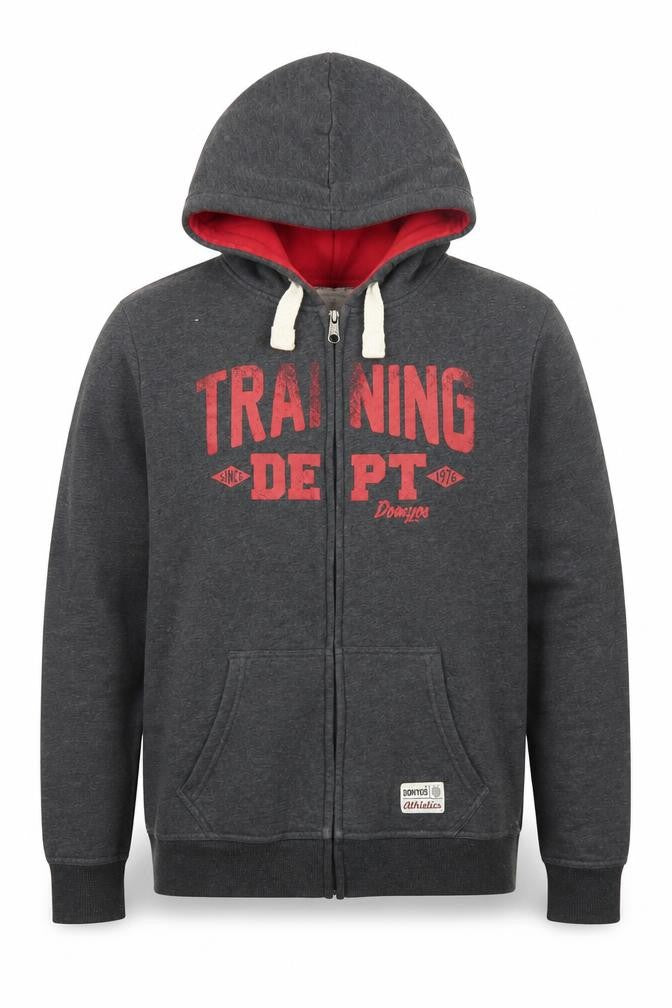Mens UK Size M DOMYOS Grey Full Zip Hoodie