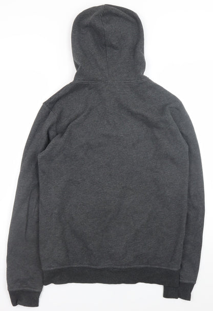 Mens UK Size M DOMYOS Grey Full Zip Hoodie