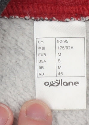 Mens UK Size M DOMYOS Grey Full Zip Hoodie