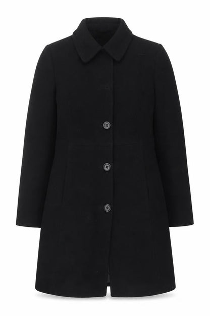 Womens UK Size 14 Blue Motion Black Overcoat