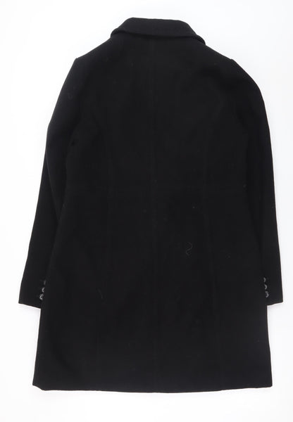 Womens UK Size 14 Blue Motion Black Overcoat