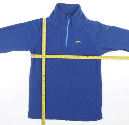 Trespass Boys Blue 11-12 Years Fleece 1/4 Zip Pullover Sweatshirt