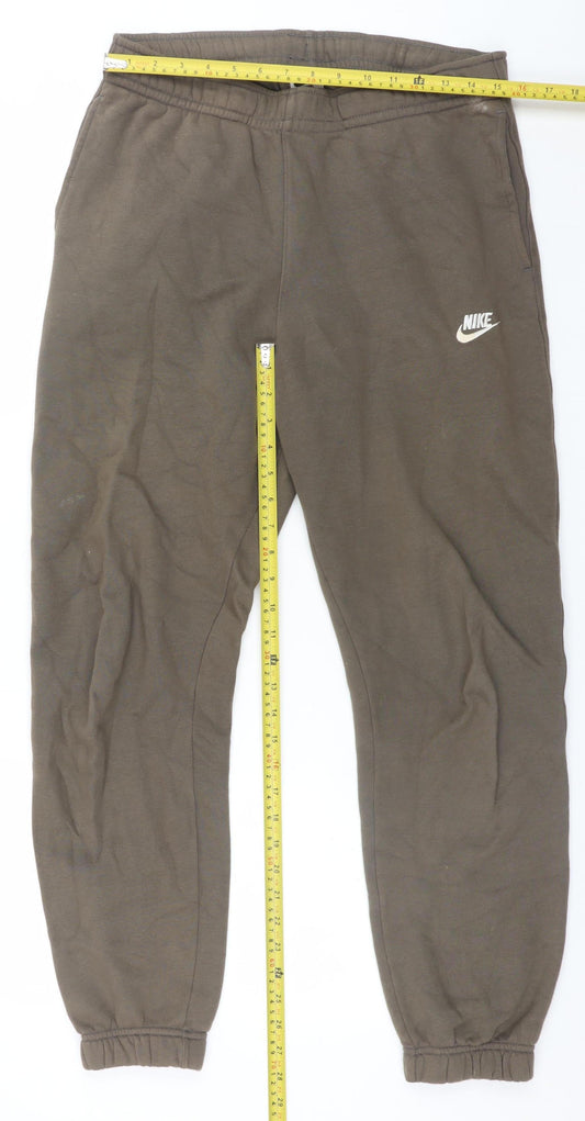 Mens UK Size M Nike Regular Fit Jogger Brown Trousers